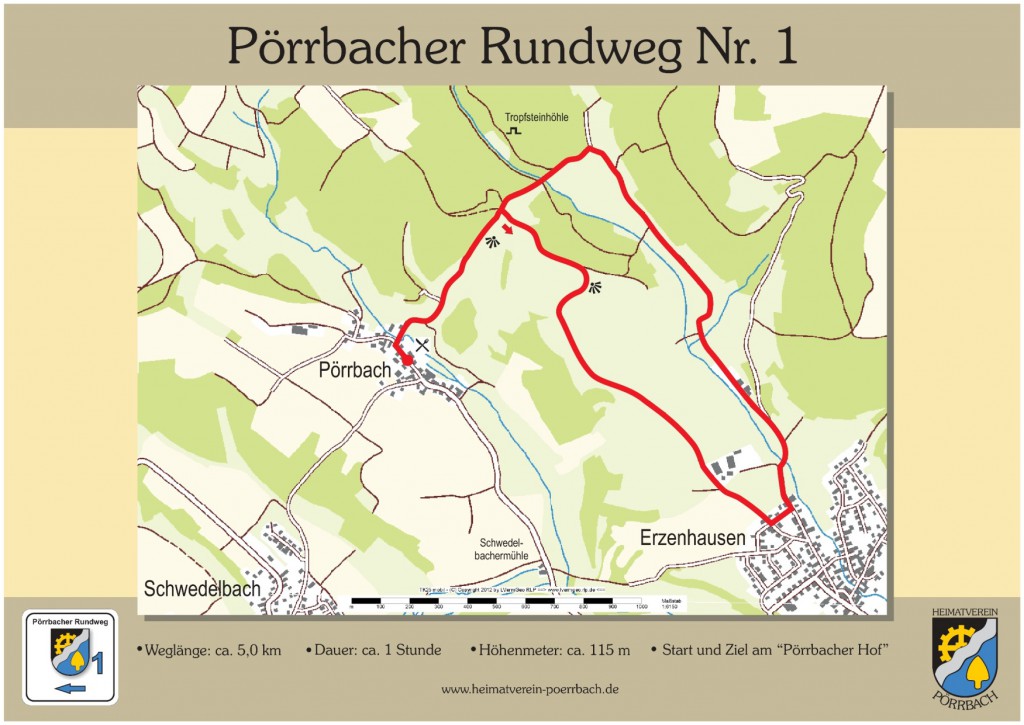 Wanderweg Infotafel HV Pörrbach